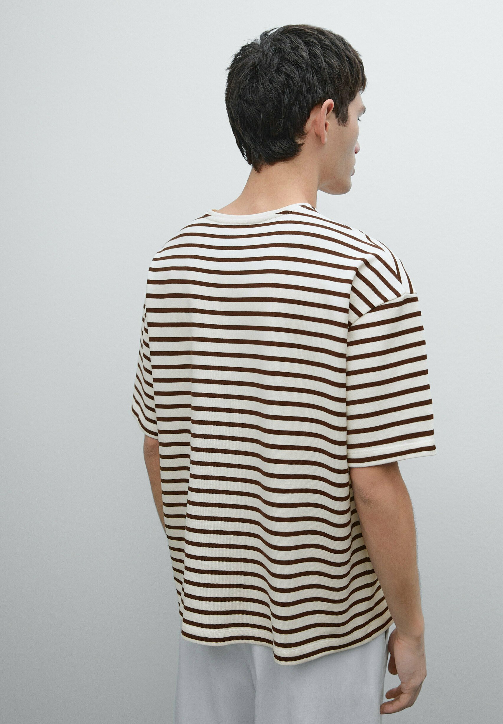 ★日本未入荷*Massimo Dutti*新作*STRIPED Tシャツ/WH★ 100% linen short sleeve T-shirt · Cream, Moss Green, Black