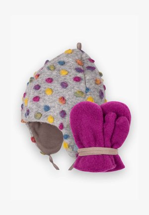 pure pure by BAUER FÄUSTEL UNISEX SET - Gorro - silber/orchidee
