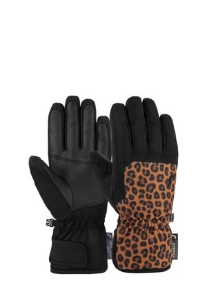 KEIRA - Gloves - black brown leopard
