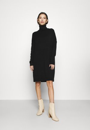VIRIL ROLLNECK - Abito in maglia - black