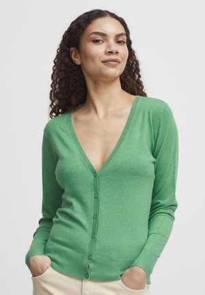 BYMMPIMBA VNECK  - Strickjacke - ming green melange