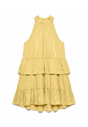Vero Moda, DRESS VMELISA SHORT DRESS - Cocktailkjole / festkjole - pale banana