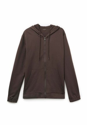 Tezenis, KAPUZEN-SWEATJACKE MIT REISSVERSCHLUSS UND TUNNELZUG - Sudadera con cremallera - brown