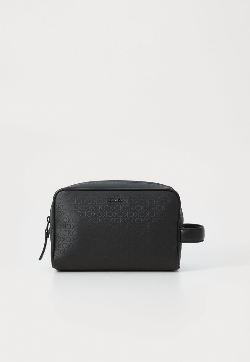 Calvin Klein SLEEK WASHBAG MONO - Mazgāšanas maiss - industrial mono black