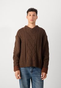 Scotch & Soda V NECK LOOSE FIT PULLOVER - Džemperis - demitasse