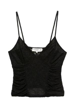 PULL&BEAR, STRAPPY LACE CORSETRY-INSPIRED - TOP - Débardeur - black