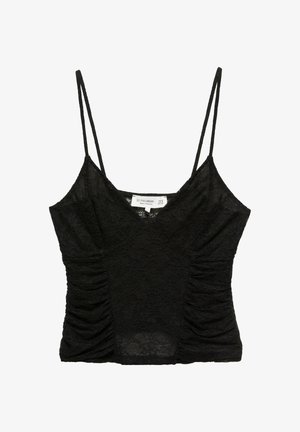 PULL&BEAR, STRAPPY LACE CORSETRY-INSPIRED - TOP - Débardeur - black
