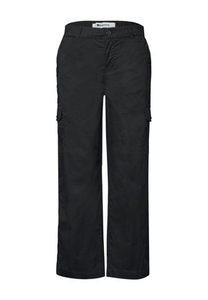 Street One, STRAIGHT LEG HOSE IM CARGO-LOOK - Pantalon cargo - black