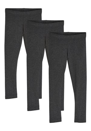 Set med tre mörkgrå leggings. Tillverkade av ett mjukt, stretchigt tyg med en bekväm midjeresår. Figurnära design och ben i full längd.