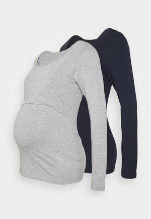 LAINA 2PACK - Longsleeve - grey/navy