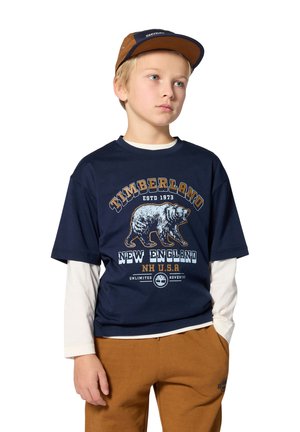 Timberland, TEE-SHIRT MANCHES COURTES - T-shirt imprimé - bleu cargo