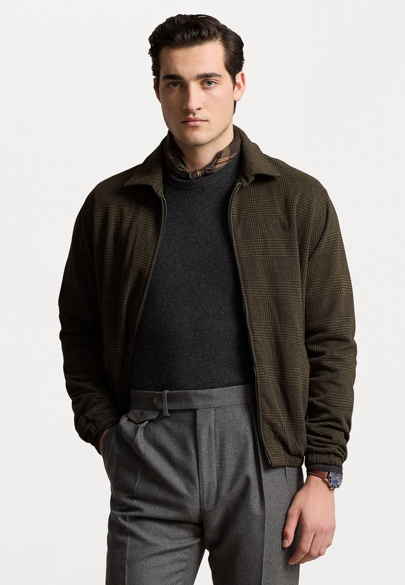 Polo Ralph Lauren - BAYPORT DOUBLE KNIT JERSEY JACKET - Cardigan - wilson olive heather prince of wales, Enlarge