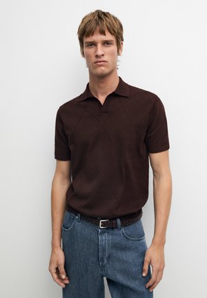 Massimo Dutti, 100% COTTON SHORT SLEEVE POLO - Poloshirt - bordeaux