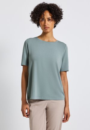 MIT GLITZERSTREIFEN - T-shirt print - blau
