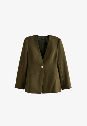 Lipsy, COLLARLESS BLAZER - Blazer - olive green