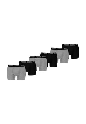 6ER PACK - Boxer Briefs - black   grey melange