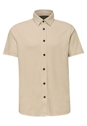 Street One MEN, SHORT-SLEEVE SHIRT IN PIQUÉ-QUALITY - Skjorter - raw beige