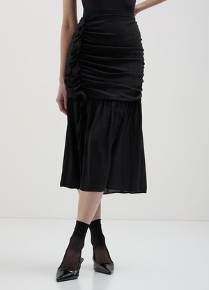 Calliope MIDI CON ARRICCIO  - Jupe trapèze - nero