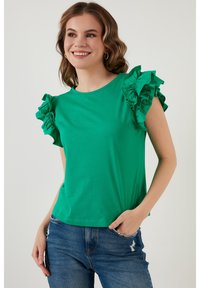 LELA - SLIM FIT - Print T-shirt - benetton color Thumbnail Image 1