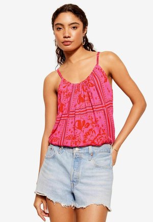Friends Like These STRAPPY CRINKLE LOOK   - REGULAR FIT - Top - pink palm