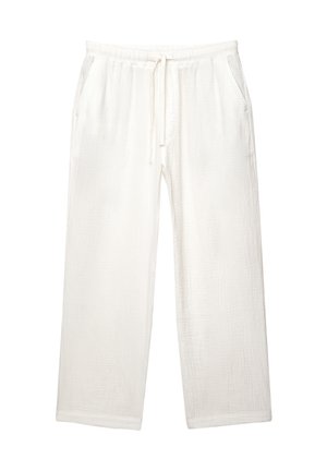 PULL&BEAR RUSTIC CREPE - Trousers - white