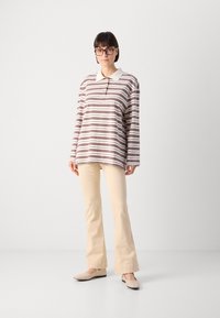 Mos Mosh STRIPE - Bluză polo - brunnera/blue