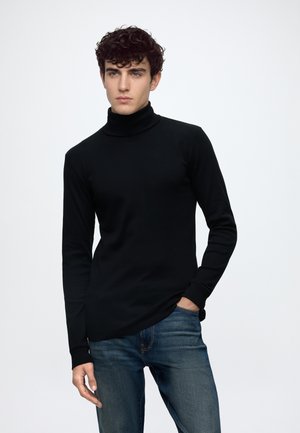 Marc O'Polo, JERSEY T-SHIRTS LONGSLEEVE, TURTLE - Блуза с дълги ръкави - black