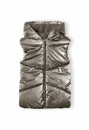 LONG PUFFER WITH HOOD - Bodywarmer - taupe