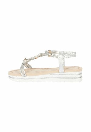 Sandali con plateau - argento
