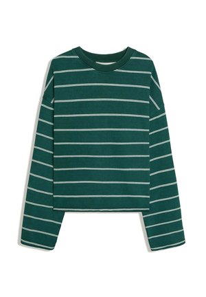 Bershka, STRIPED CREW NECK SWEATER-PULLOVER - Pullover - evergreen