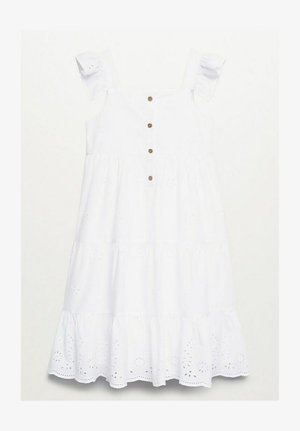 MIT BRODERIE ANGLAISE - Blousejurk - cremeweiß