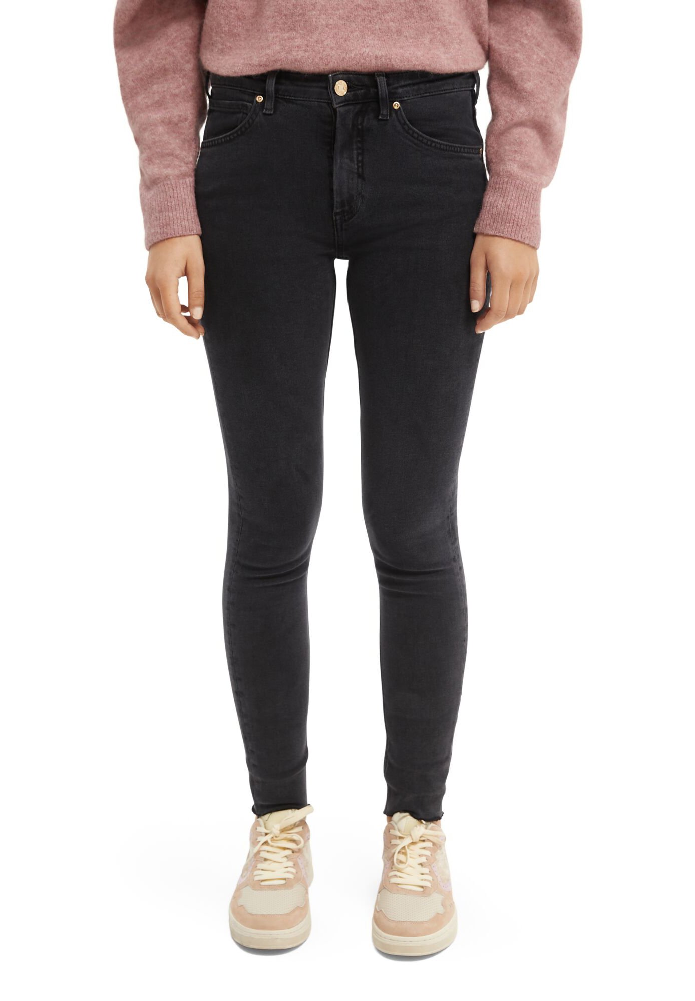 Scotch \u0026 Soda HAUT HIGH RISE SKINNY - Jeans Skinny Fit - ghost/mottled dark  grey - Zalando.co.uk