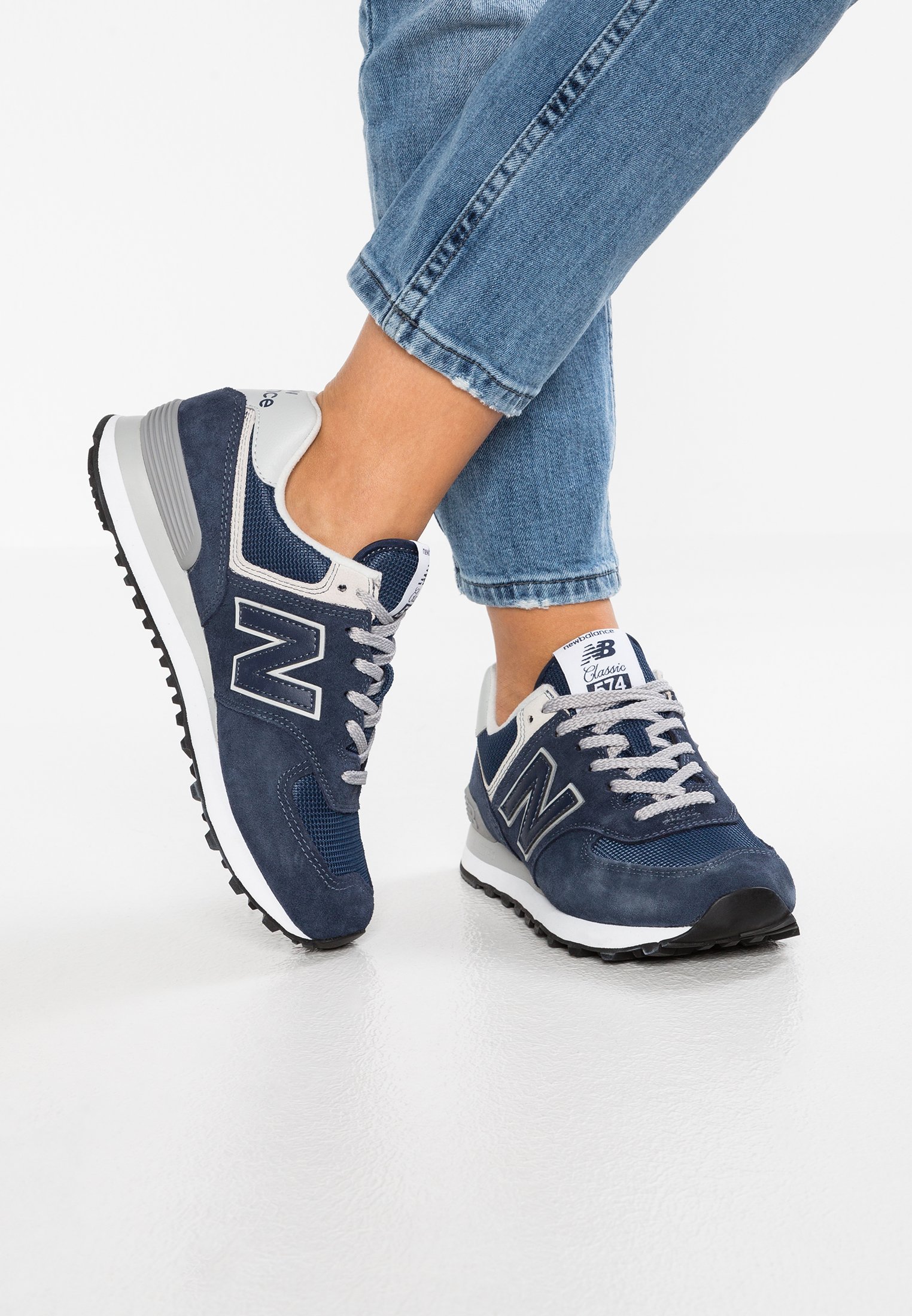 New Balance WL574EG - Baskets basses - navy/bleu - ZALANDO.BE