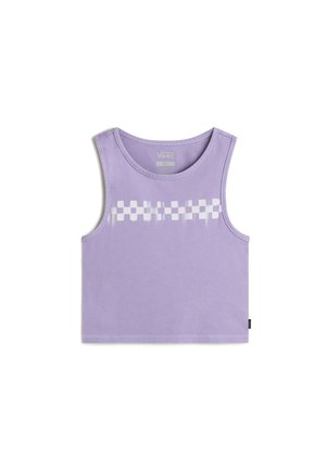 CHECK WASH FITTED CROP TANK - Top - purple haze