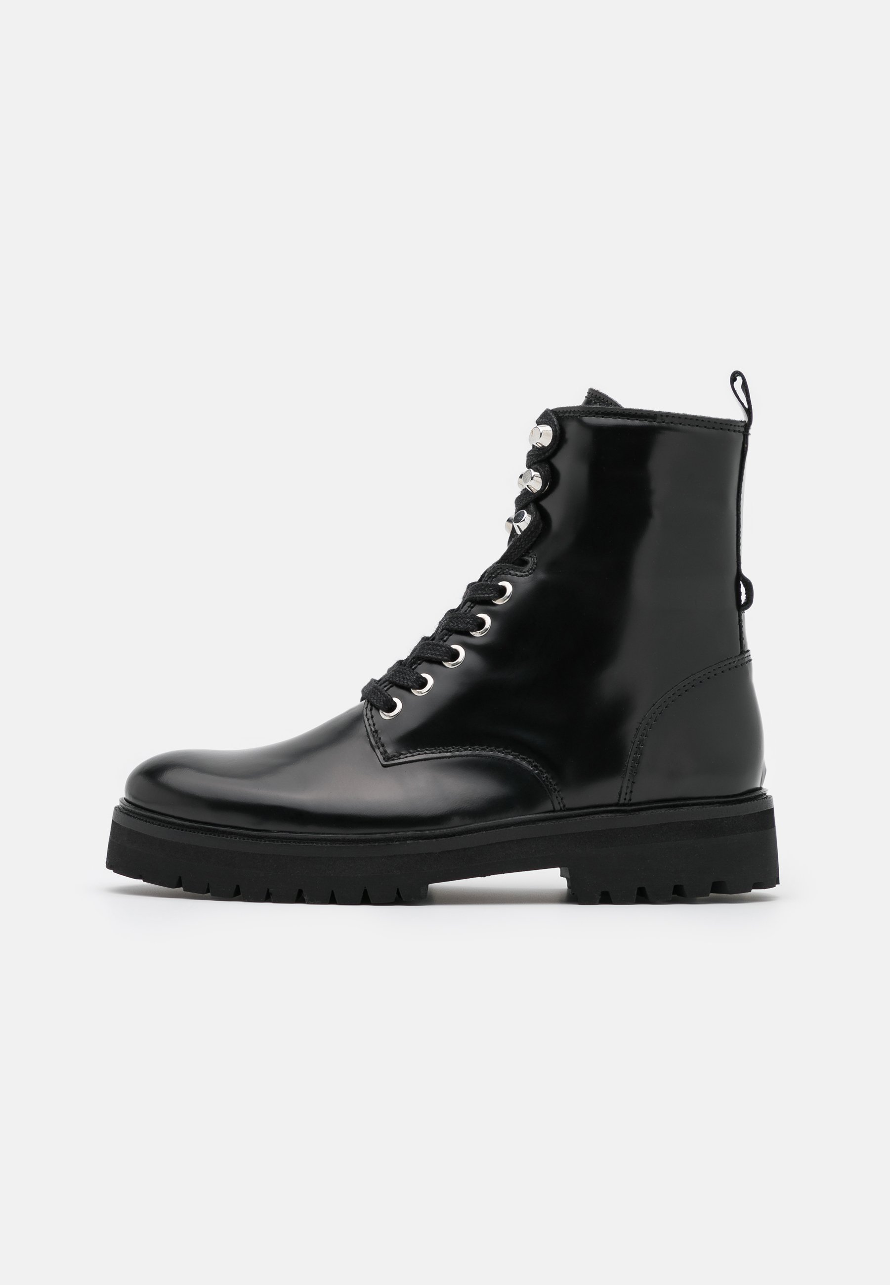 platform heeled combat boots
