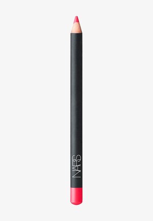 NARS Lippenstiftstift mit schwarzem Gehäuse und lebhaftem pinken Ende, mit matter Oberfläche und spitzem Ende für präzise Anwendung.