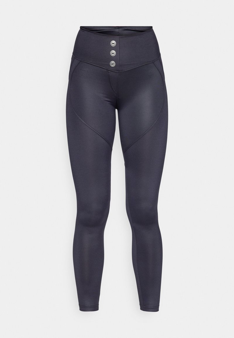 NEBBIA Leggings Donna A Vita Alta Con Effetto Sollevante "Bubble Butt" - Pantaloni Lucidi Modellanti Con Cuciture A Cuore E Tasche Posteriori - Realizzati In Plastica Riciclata (Nero) - 4
