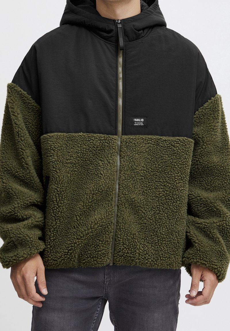 Solid Forro polar - evergreen