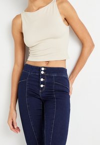 ONLY Vaqueros pitillo - dark-blue denim