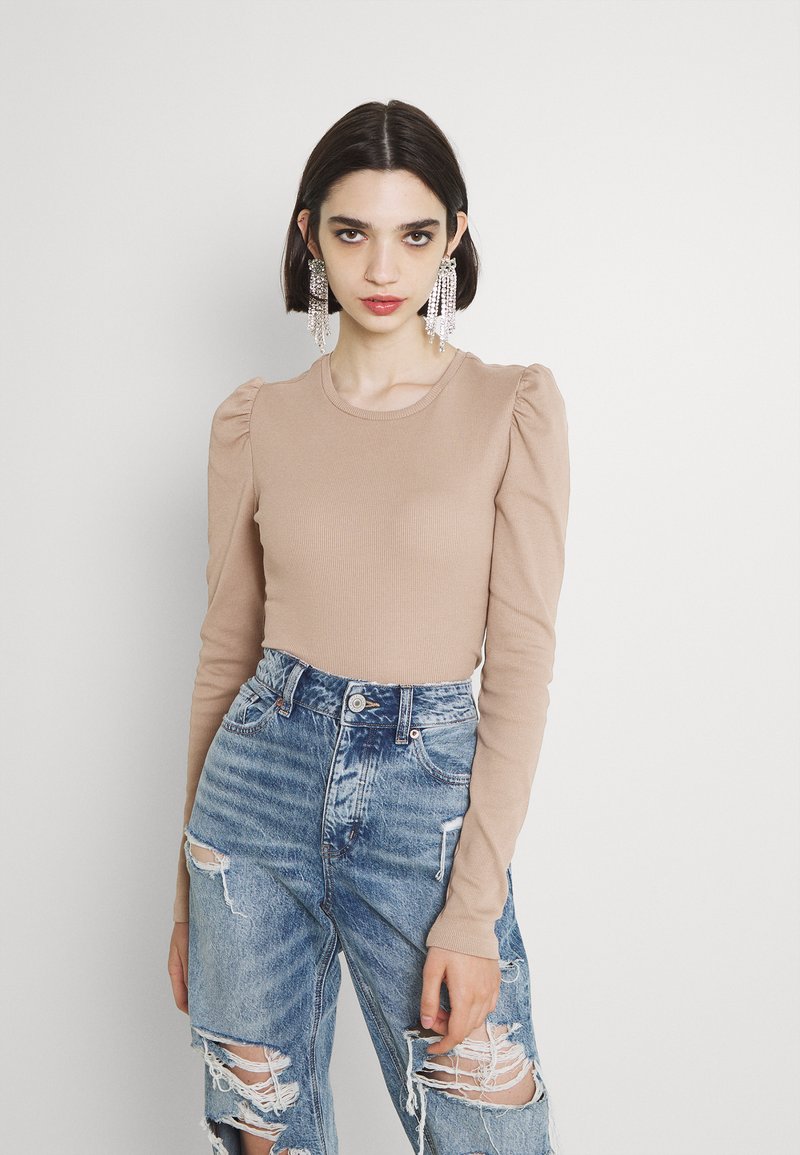 JDY JDYCEREN PUFF SLEEVE - Camisola de manga comprida - chanterelle