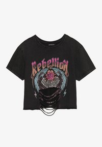 Even&Odd Print T-shirt - anthracite