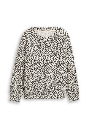 TOM TAILOR DENIM, TOM TAILOR DENIM STRICK & SWEATSHIRTS LOOSE FIT SWEATSHIRT MIT LEO-PRINT - Sudadera - beige brown leo print
