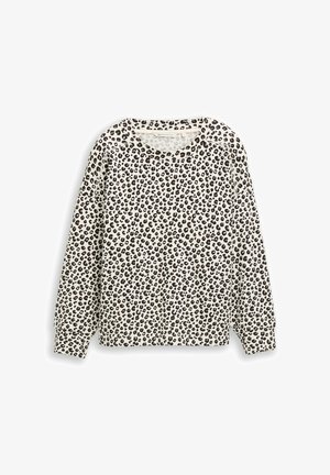 TOM TAILOR DENIM, TOM TAILOR DENIM STRICK & SWEATSHIRTS LOOSE FIT SWEATSHIRT MIT LEO-PRINT - Sudadera - beige brown leo print