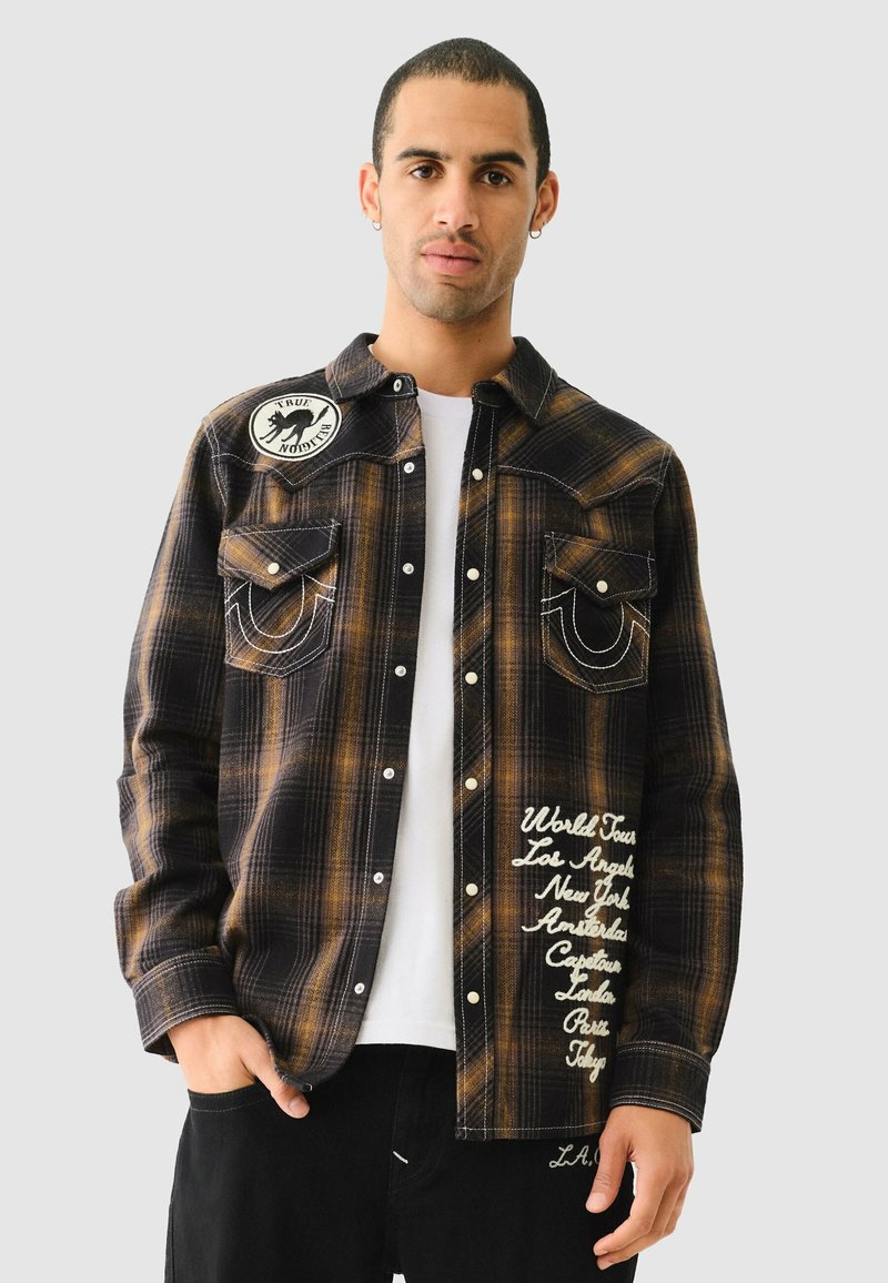 True Religion - KARO BIG T WESTERN - Hemd - caramel plaid, Vergrößern