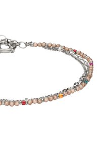 My Jewellery SUNROCKS TRIPLE BRACELET WITH TAUPE BEADS - Bracciale - silver coloured