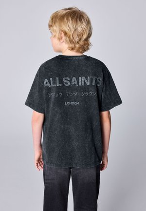 smALLSAINTS, REGULAR FIT - CREW T-SHIRT - T-shirt imprimé - washed black distressed
