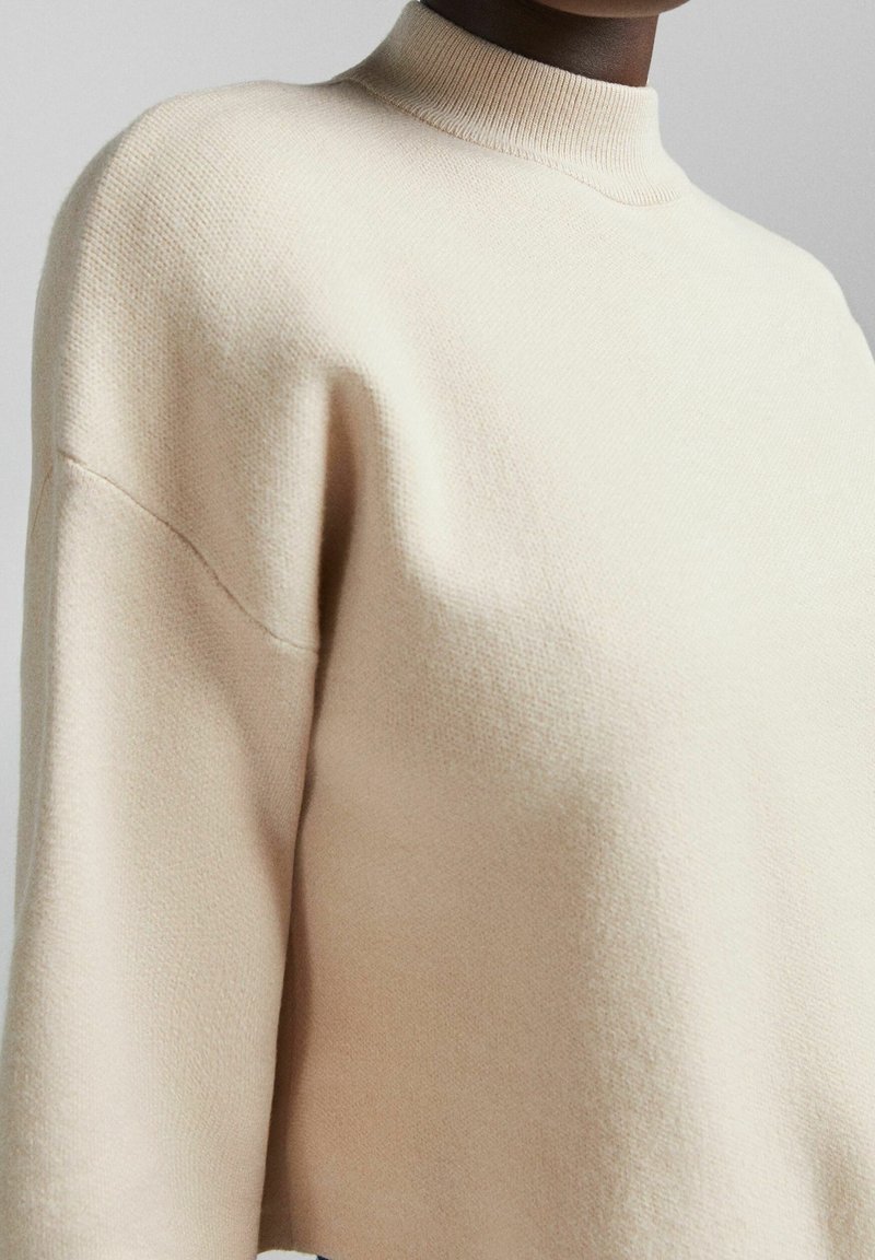 Pull Col Roulé Sans Manches H&M - Taille S - Beige écru - Très Bon état - Idéal Pour Les Couches