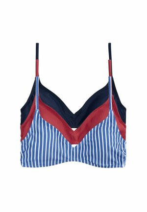 THE SET TRIANGLE FIT - 3 PACK MOLDED BIKINI TOPS . - Bikini felső - red navy