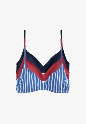 THE SET, TRIANGLE FIT - 3 PACK MOLDED BIKINI TOPS . - Bikinitop - red navy