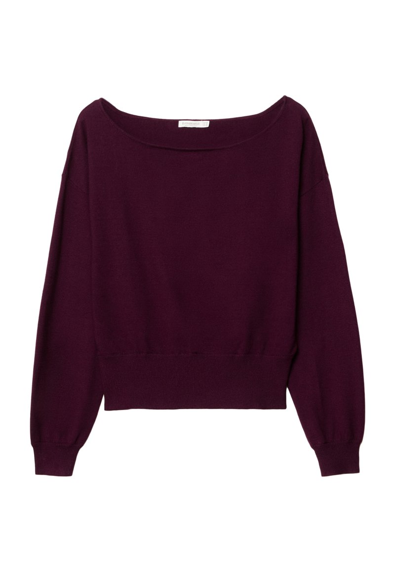 Stradivarius Strickpullover dark red/dunkelrot Zalando